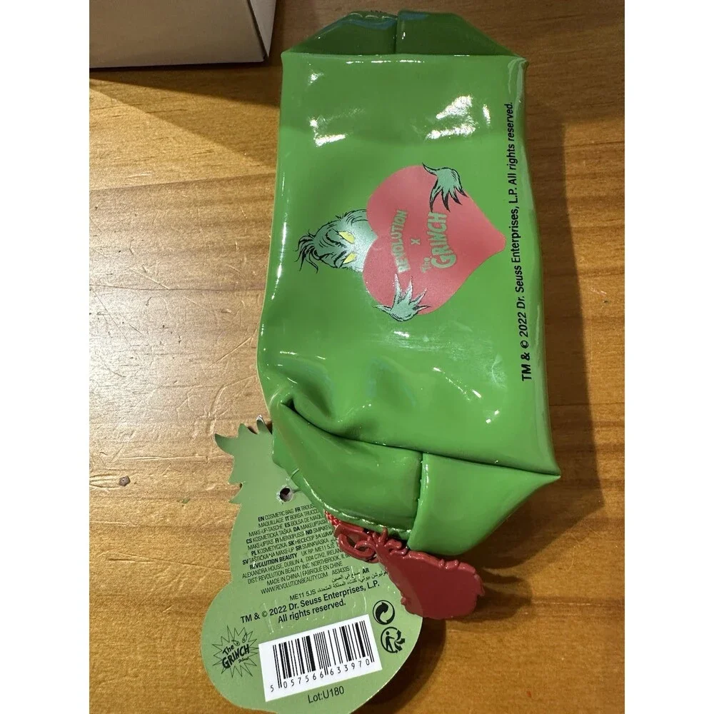 The Grinch x Revolution Cosmetic Makeup Bag 3Pc Lot New Limited Edition